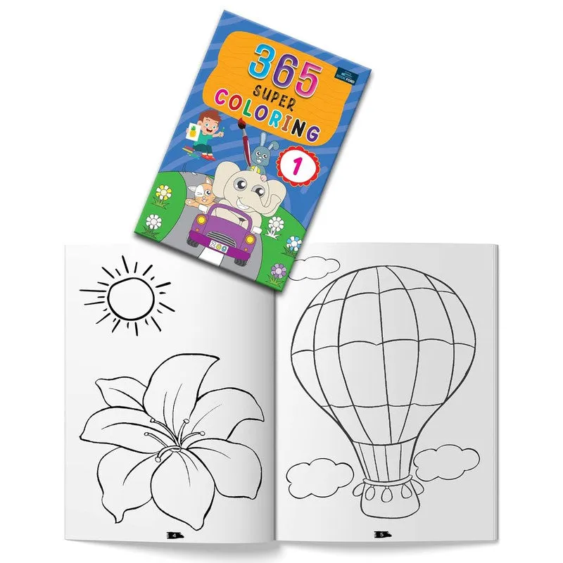 365 Super Coloring Book For Kids ( Set of 2 )