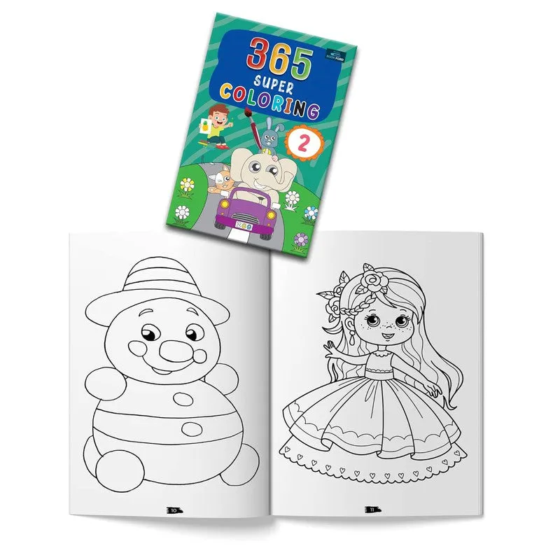 365 Super Coloring Book For Kids ( Set of 2 )