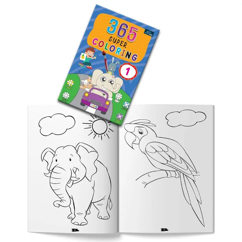 365 Super Coloring Book For Kids ( Set of 2 )