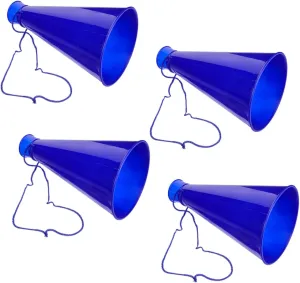 4pcs Cheering Horn Plastic Mini Megaphone Cheerleader Shouting Cone Megaphone Director Prop Plastic Loudspeaker Football Match Megaphone The Toddler Microphone Sports