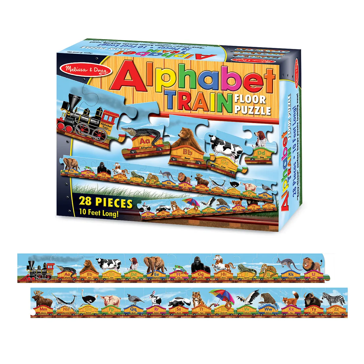 Alphabet Train Floor Puzzle: 27 Pcs