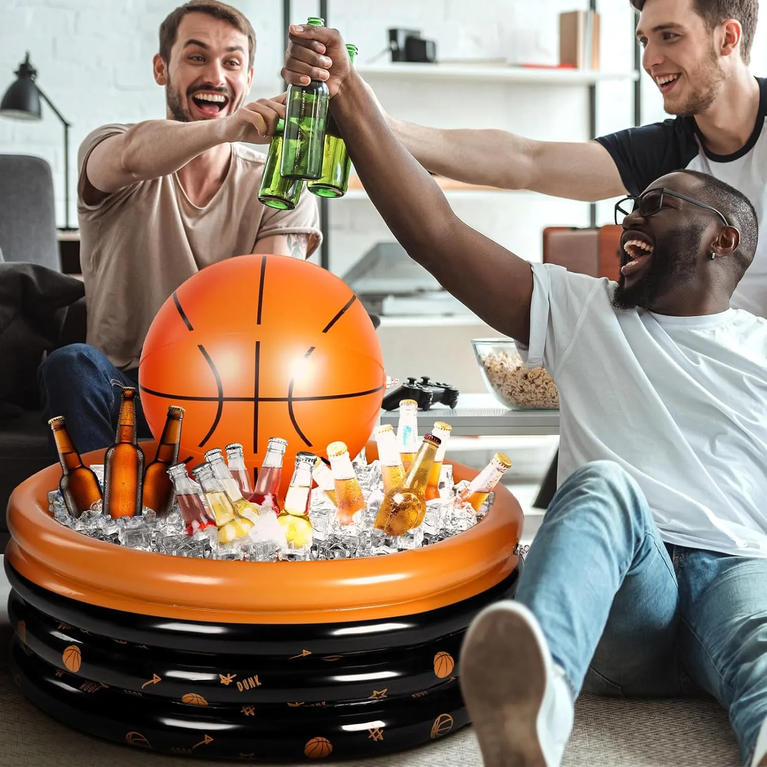 Bencailor Inflatable Cooler Inflatable Football Drink Cooler Toss Game Decoration Rugby Basketball Baseball Blow up PVC Sports Field Party Supply