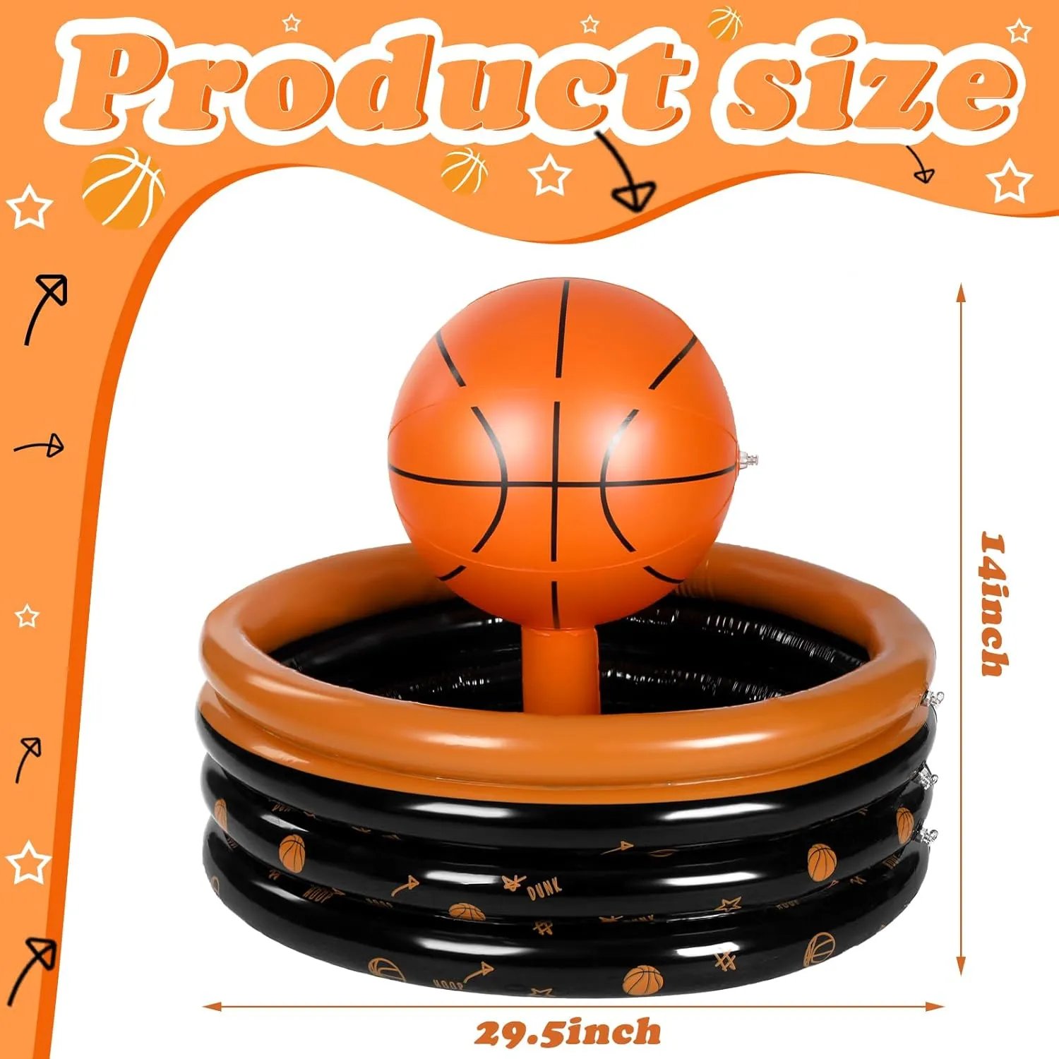 Bencailor Inflatable Cooler Inflatable Football Drink Cooler Toss Game Decoration Rugby Basketball Baseball Blow up PVC Sports Field Party Supply