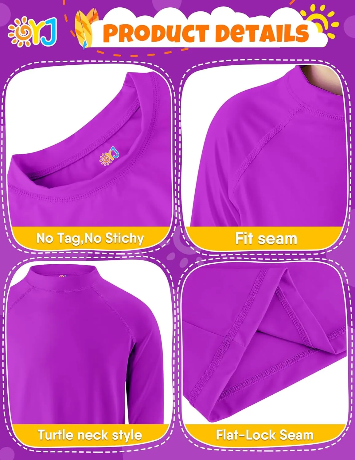 Boys Rash Guard Swim Shirt Long Sleeve Rashguard UPF  50 SPF Sun Water Surfing Shirts for Toddler Kids Youth Teen 2T-16Y