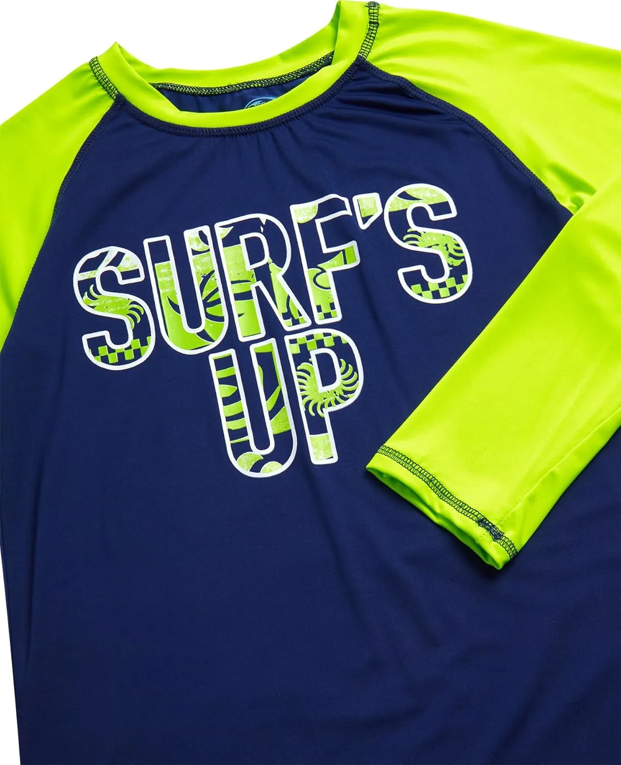 Boys Rash Guard Swimsuit Set - Kids Long Sleeve Bathing Suit Swimwear Sets (Sizes: 5-12)