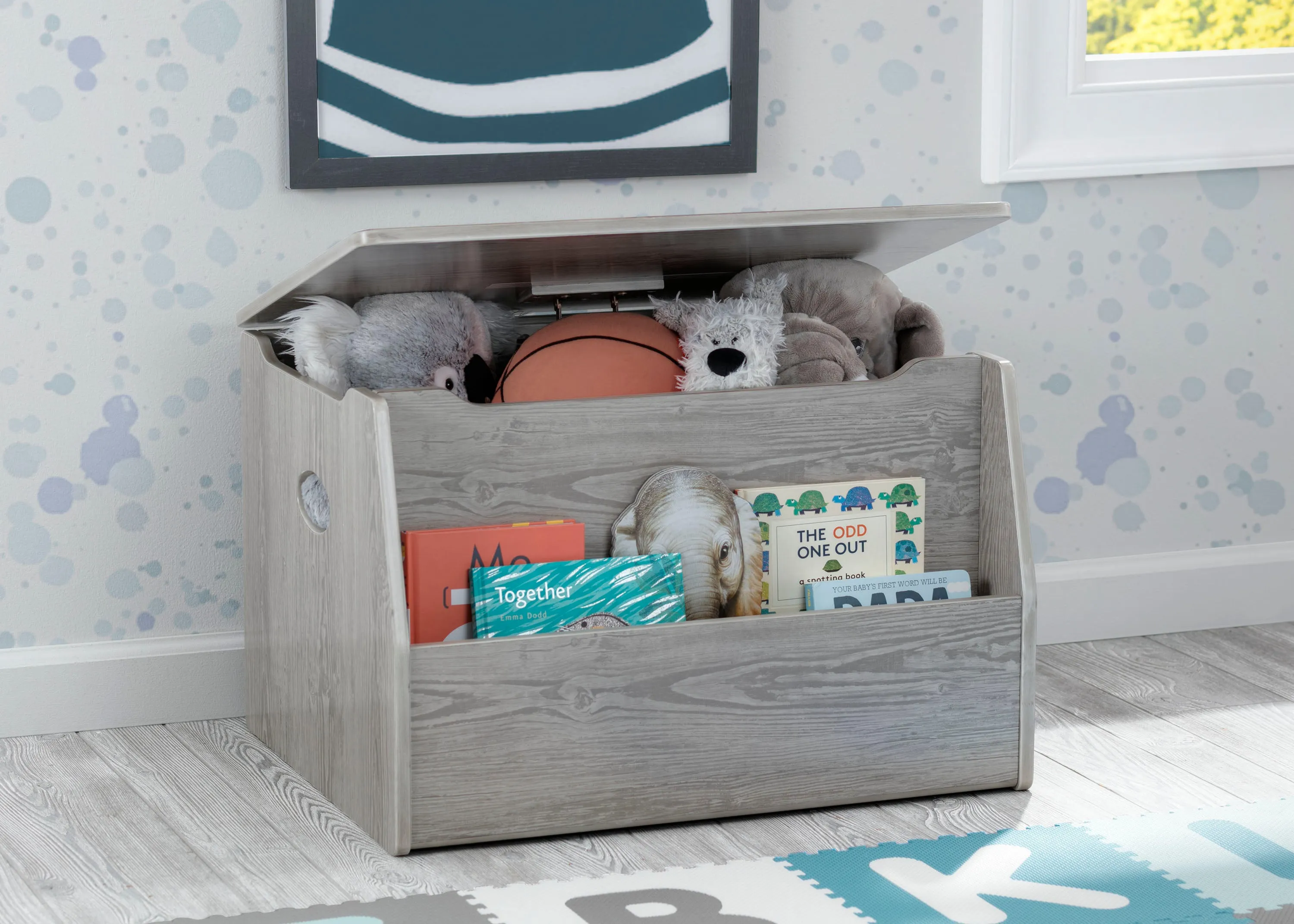 Classic Toy Box with Book Storage