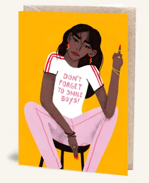 Don't Forget To Smile Boys Card