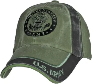 EAGLE CREST U.S. Army Insignia OD Green Baseball Cap