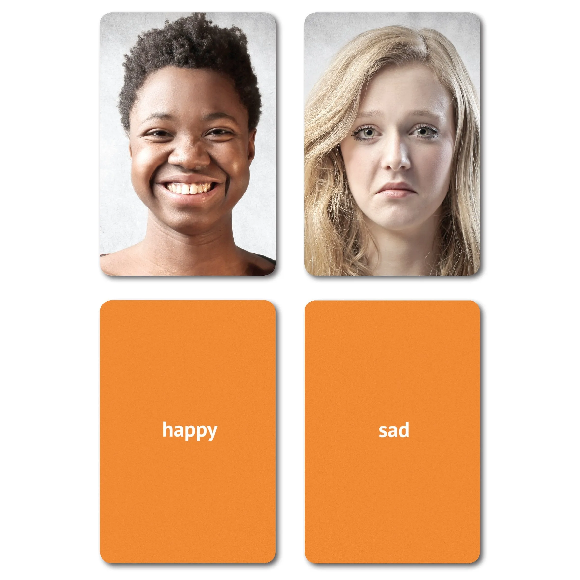 Feelings and Emotions Flashcards: 40 Emotion Language Photo Cards