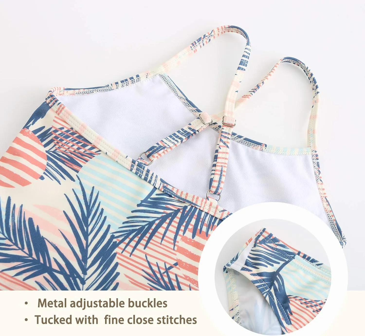 Girls Two Piece Tankini Swimsuit Hawaiian Ruffle Swimwear Bathing Suit Set