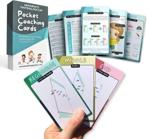 Grassroots Soccer Coaching Cards - Soccer Drills for Kids Aged 5 to 9 - Soccer Coaching Equipment