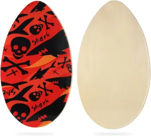 HQO LOVL 35 inch Skim Board for Kids Adults Wooden Skim Boards with High Gloss Coat for Beach Skimboards for Beginners