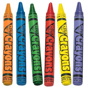 Kicko Wax Crayons - Coloring Wax Pastel in Bright Assorted Colors for School Supply