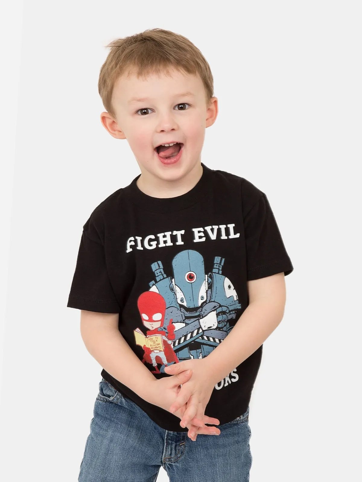 Kids' Fight Evil, Read Books T-Shirt