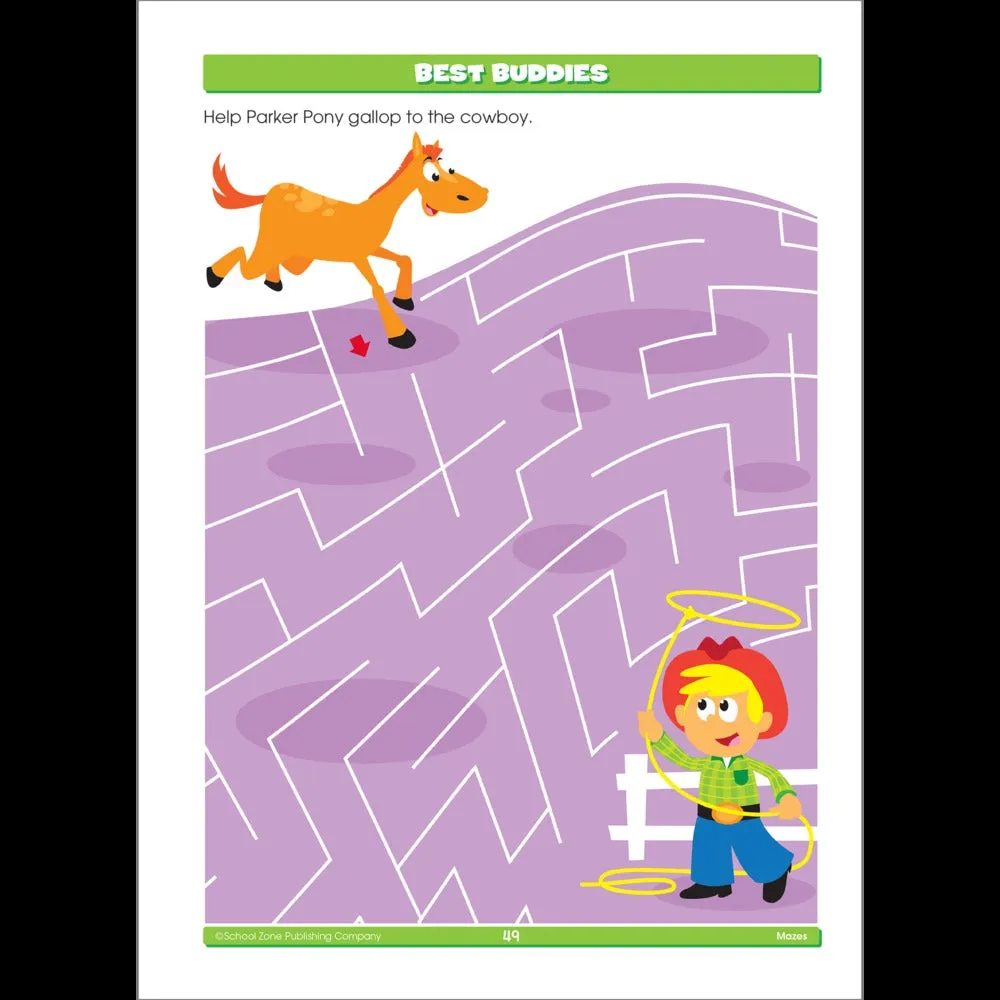 Mazes Activity Workbook - Develop Eye-Hand Coordination, Attention to Detail, Problem-Solving Skills