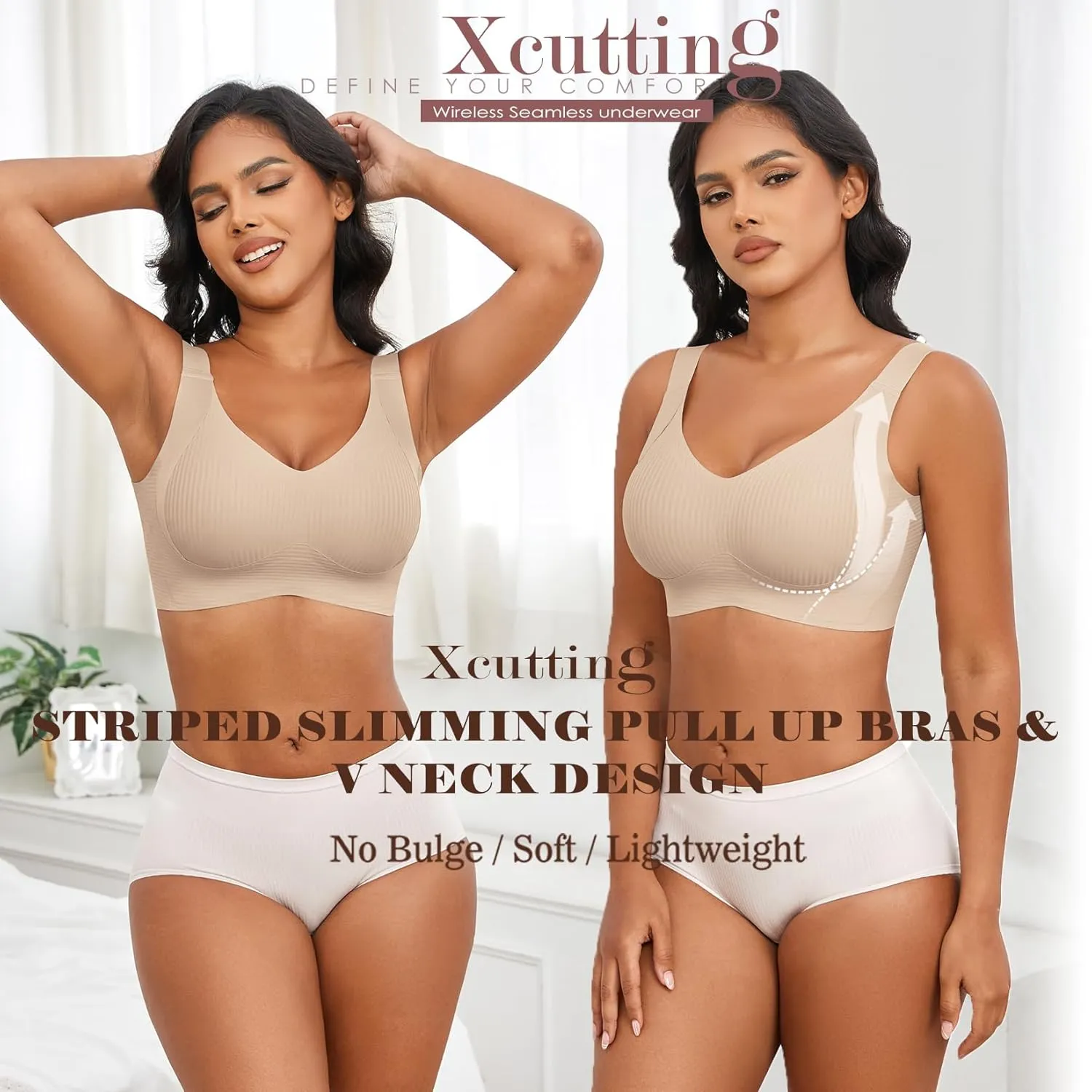 Plus Size Bras for Women No Underwire Full Coverage Everyday Bra Comfortable Wireless Padded Bras