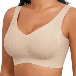 Plus Size Bras for Women No Underwire Full Coverage Everyday Bra Comfortable Wireless Padded Bras