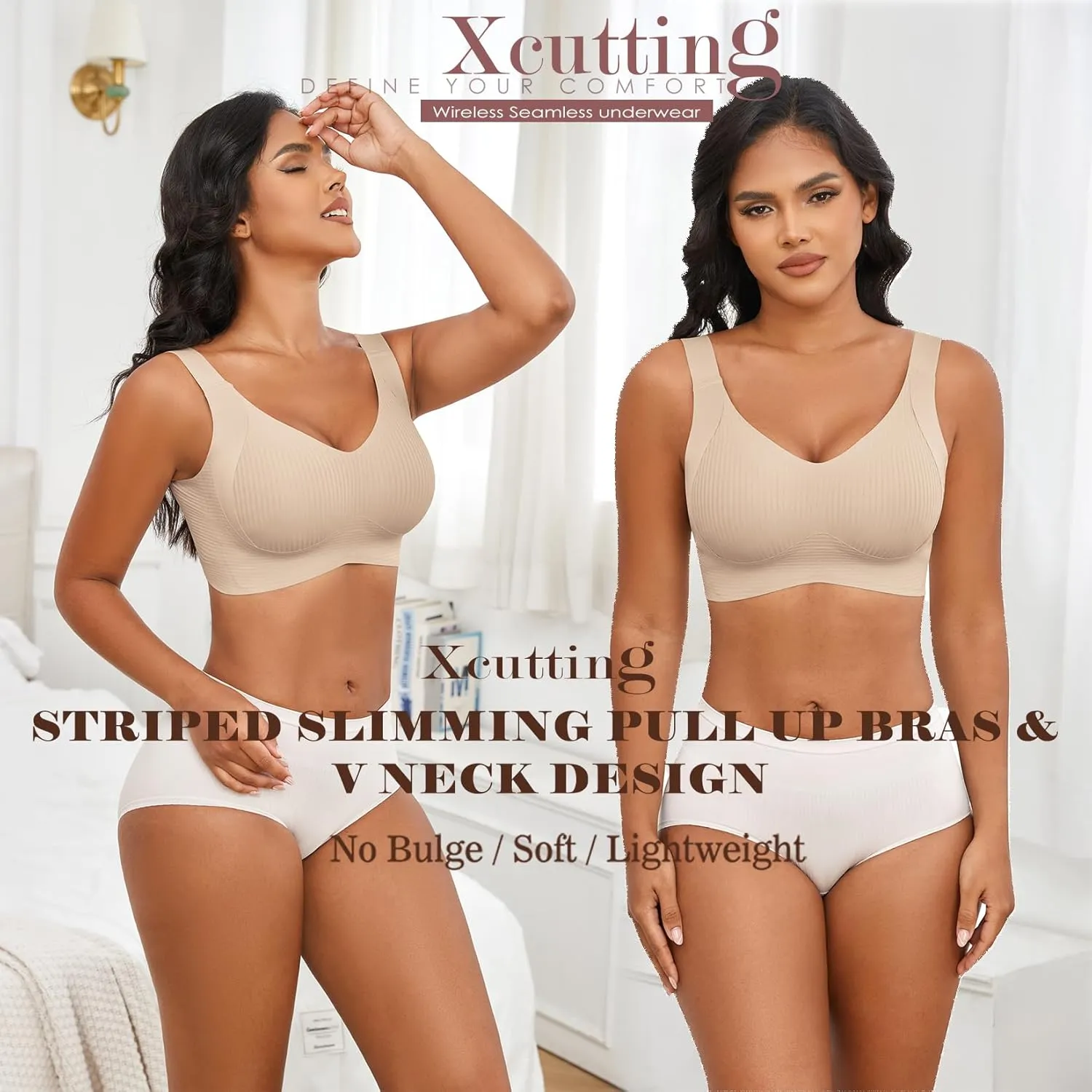 Plus Size Bras for Women No Underwire Full Coverage Everyday Bra Comfortable Wireless Padded Bras