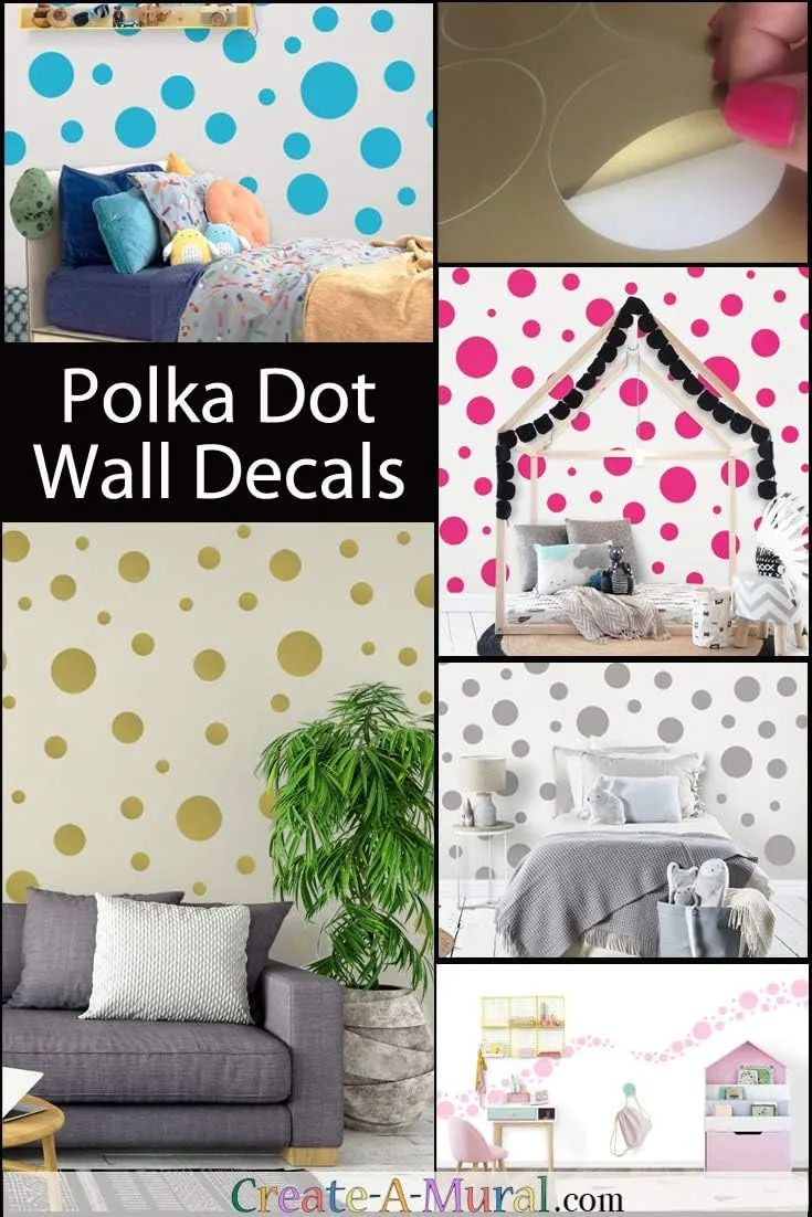 Polka Dot Wall Decals (63) Girls Room Wall Decor Stickers, Wall Dots, Vinyl Circle Peel & Stick DIY Bedroom, Playroom, Kids Room, Baby Nursery Toddler to Teen Bedroom Decoration (White)