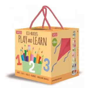 Sassi My First 123 Eco Blocks & Book Set, 10 pcs