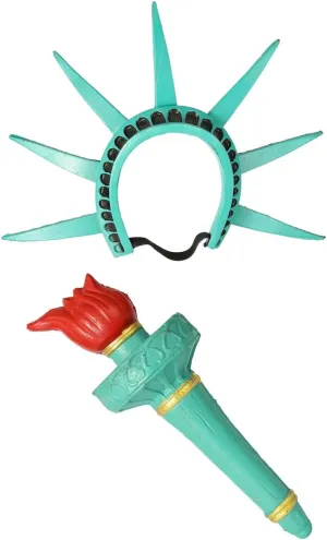 Statue of Liberty Costume Accessories Crown Torch, Statue of Lady Liberty Hat Headband