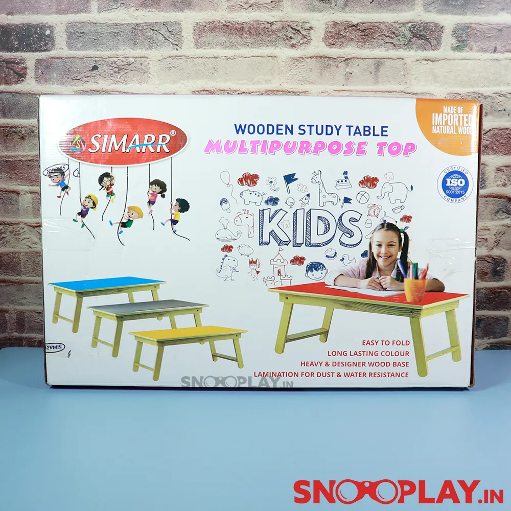 Versatile Wooden Study Table with Multifunctional Top - Perfect for Home Office and Study Spaces