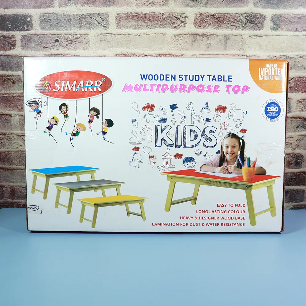 Versatile Wooden Study Table with Multifunctional Top - Perfect for Home Office and Study Spaces